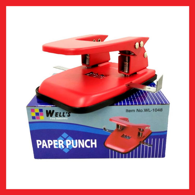 Well's Paper Punch Puncher | Two Holes | Heavy Duty | School & Office Supplies | COD