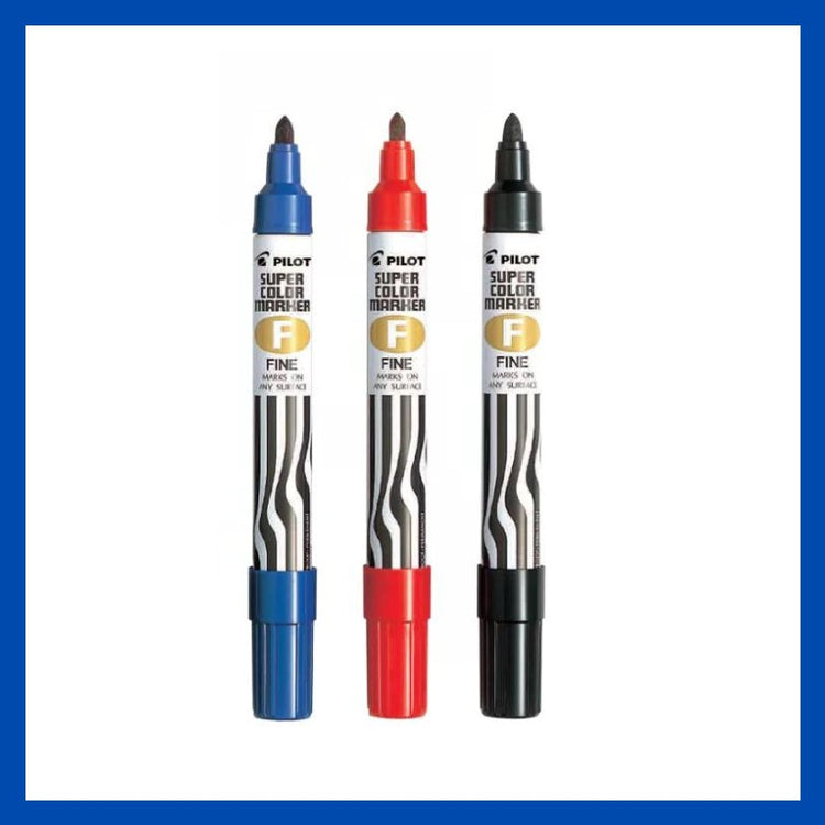 Pilot Fine Marker | SC-F | Permanent | Black | Blue | Red | Markers | COD