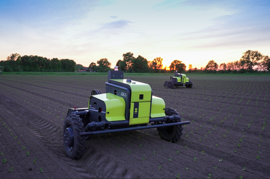 “AX-1”: An ultra‑high‑precision herbicide spraying robot operating in the field Photo by Kubota