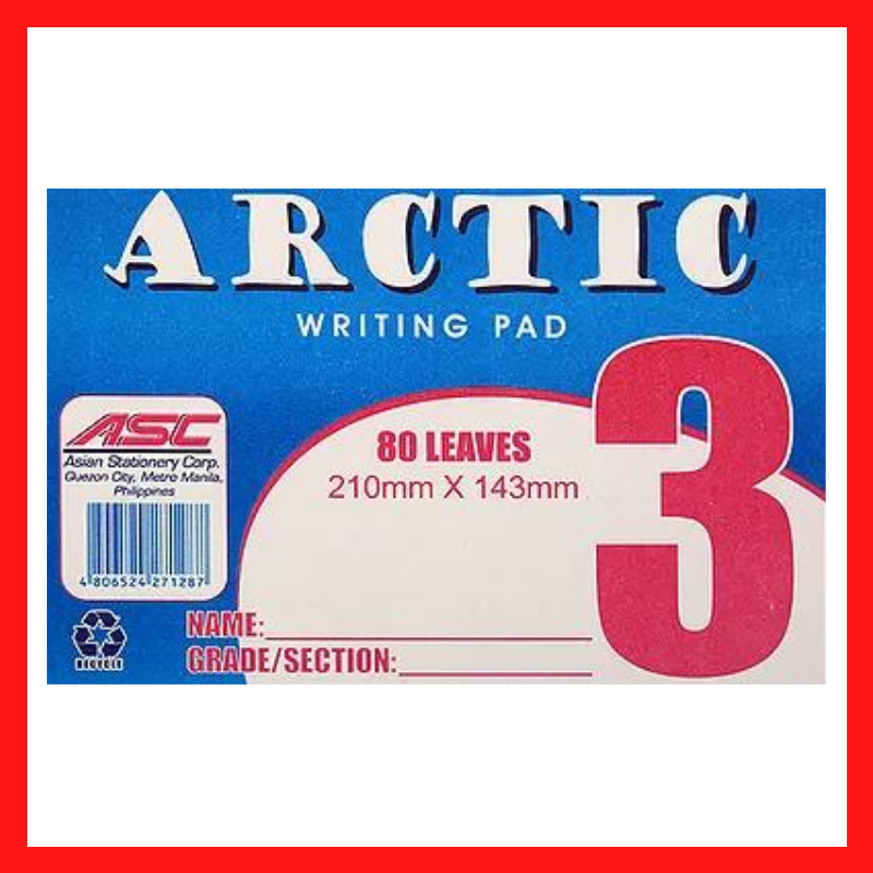 Arctic Grade 3 Writing Pad Paper | 80 Leaves | School Supplies | COD