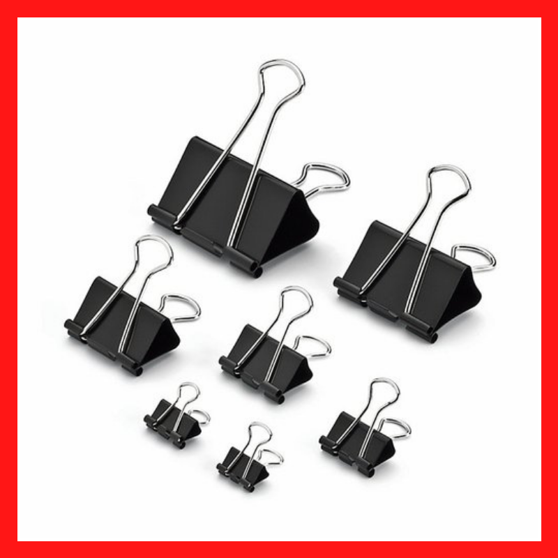 Joy | Diamond Double Binder Clip | Black | 3/4 In | 1 In | 1 1/4 In | 2 In | Binder Clip | COD
