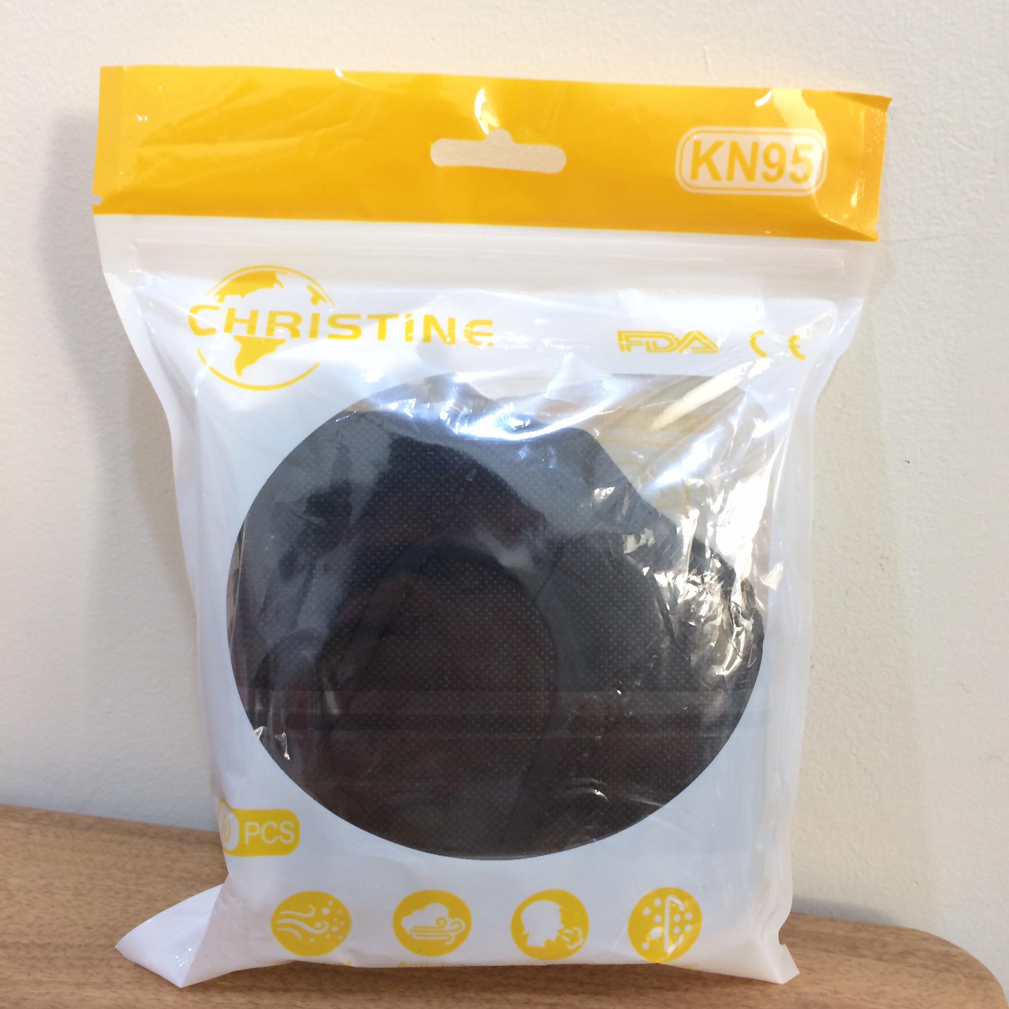 KN95 Protective Face Mask | Black | Gray