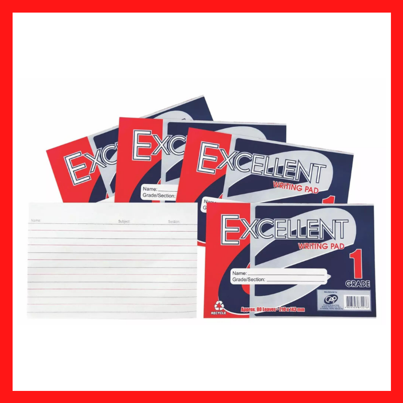 Excellent Grade 1 Writing Pad Paper | 80 Leaves | School Supplies | COD