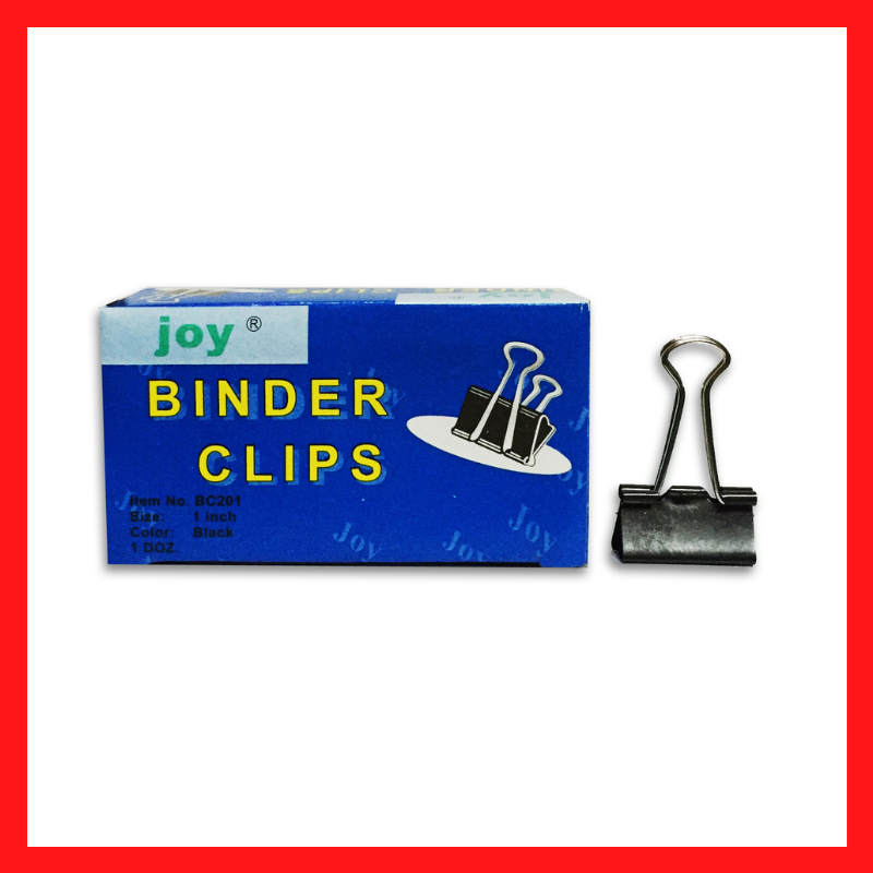 Joy | Diamond Double Binder Clip | Black | 3/4 In | 1 In | 1 1/4 In | 2 In | Binder Clip | COD