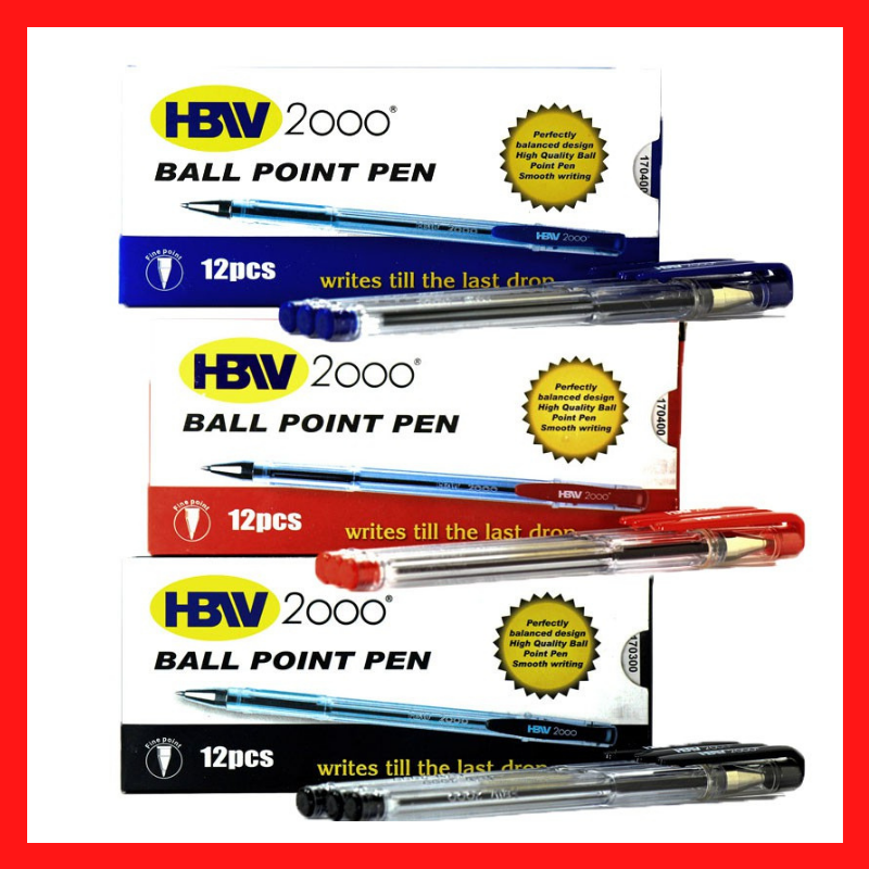 HBW 2000 Ballpoint Pen | Blue | Black | Red | Pens | COD