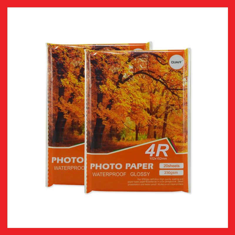Quaff Photo Paper | 3R | 4R | Glossy | Waterproof | Paper Prints | Per Pack | COD