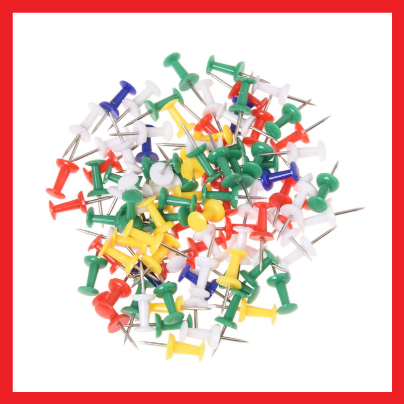 Push Pin | 50s | 100s | School & Office Supplies | COD