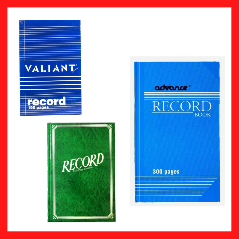 Record Book | 300pgs | 150pgs | Pre-Numbered | Office Supplies | COD