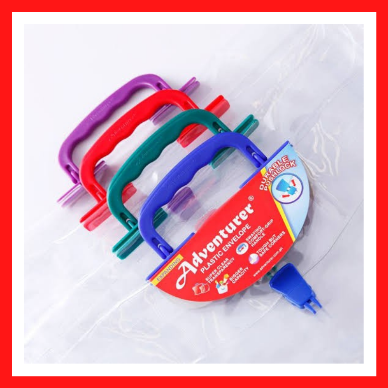 Adventurer Expanding Plastic Envelope | With Handle | File Envelopes | File Organizer | COD