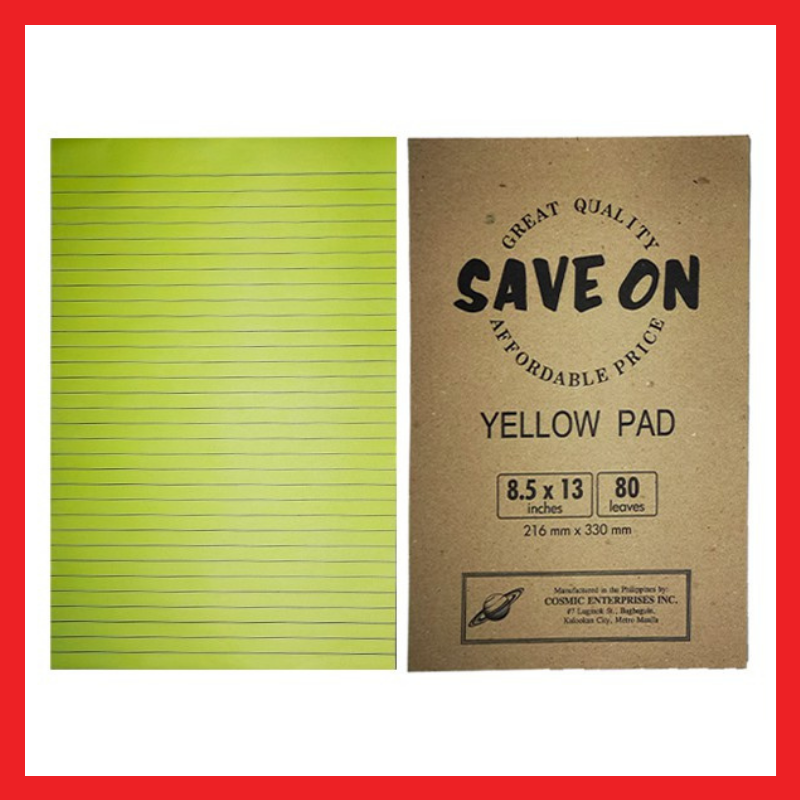 Yellow Pad Paper | Long | 80 Leaves | Pad Paper