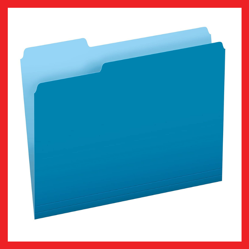 Colored File Folder | Long | Short | Pink | Yellow | Blue | Green | Red | Folders | COD