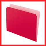 Colored File Folder | Long | Short | Pink | Yellow | Blue | Green | Red | Folders | COD