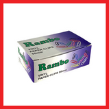 Rambo Vinyl Paper Clips | Assorted Colors | Small | 33mm | Big | 50mm | Per Box | Clips | COD