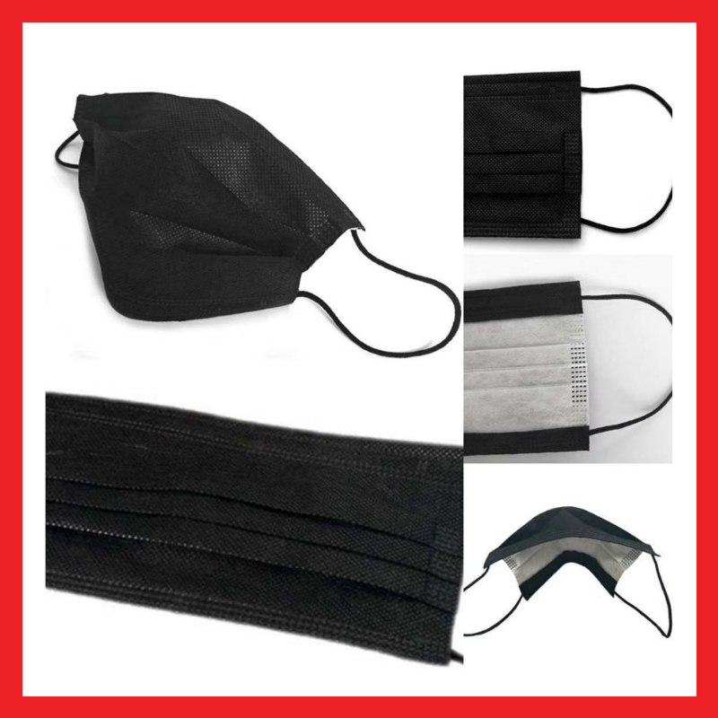 Black Disposable Face Mask