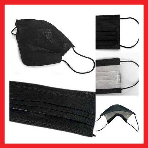 Black Disposable Face Mask