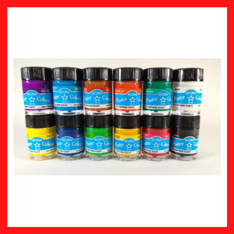 Poster Paint | Set of 12 Colors | School Supplies | COD